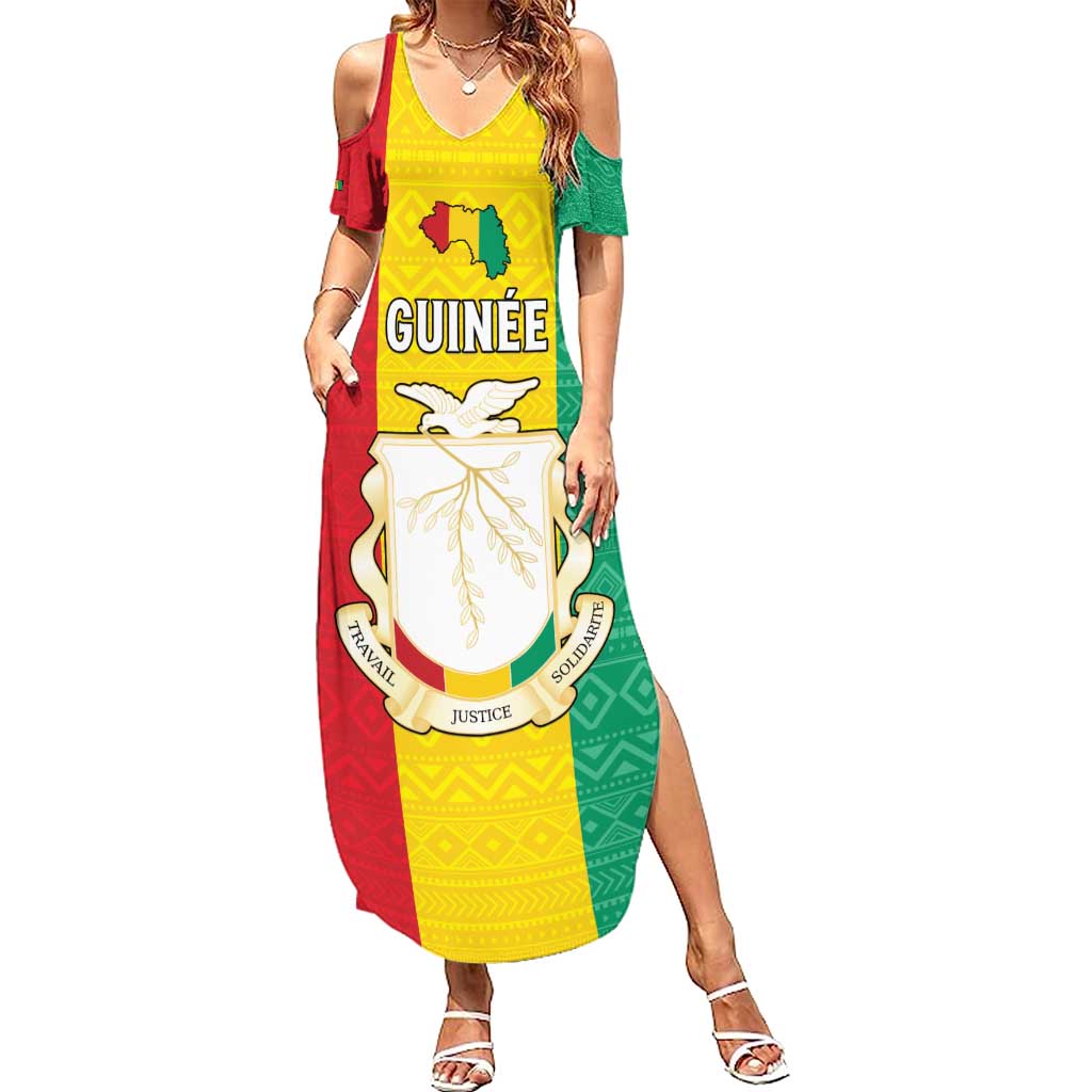 Personalised Guinea Summer Maxi Dress Coat Of Arms Flag Style