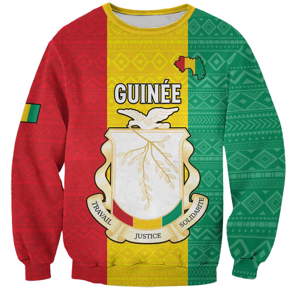 Personalised Guinea Sweatshirt Coat Of Arms Flag Style