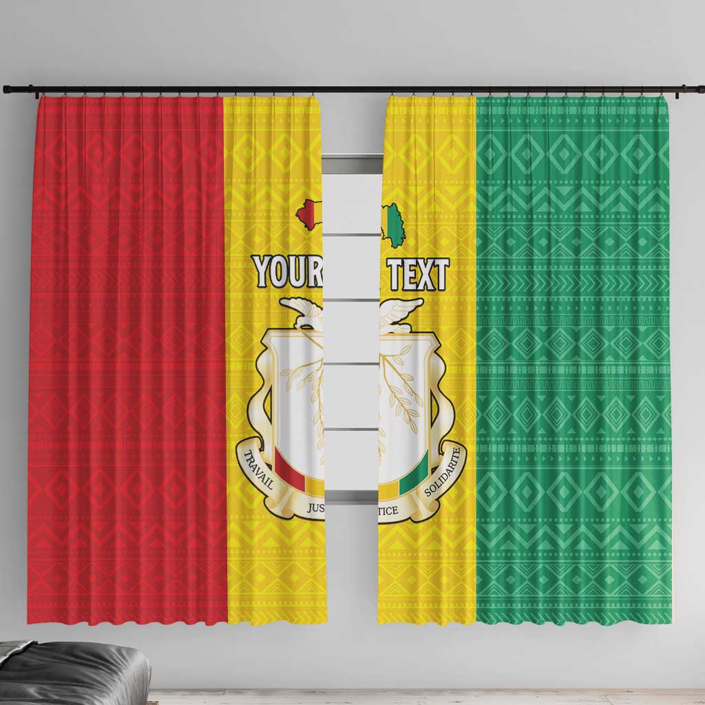 Personalised Guinea Window Curtain Coat Of Arms Flag Style