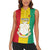 Personalised Guinea Women Sleeveless Polo Shirt Coat Of Arms Flag Style