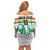 Custom Guinea Football Family Matching Off Shoulder Short Dress and Hawaiian Shirt Go Champions