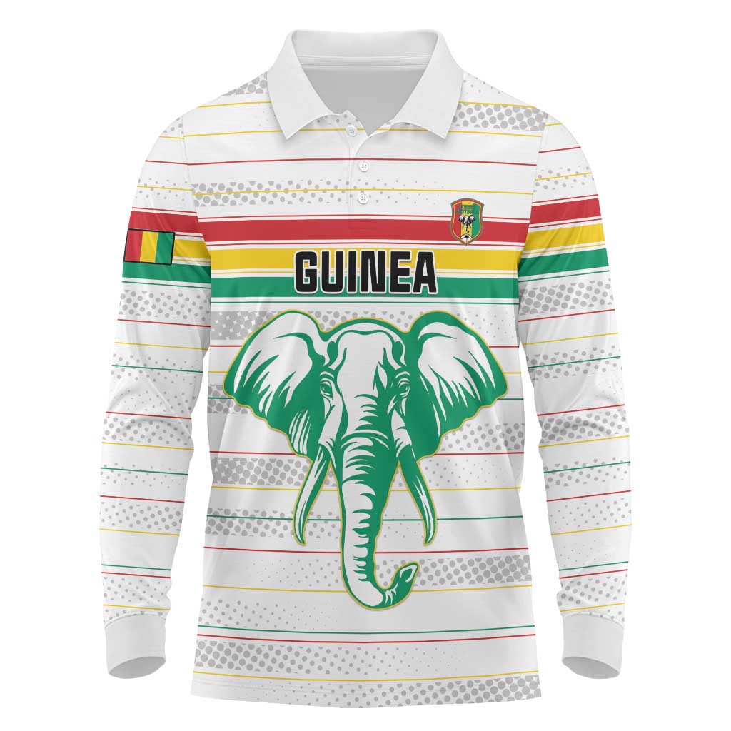 Custom Guinea Football Long Sleeve Polo Shirt Go Champions