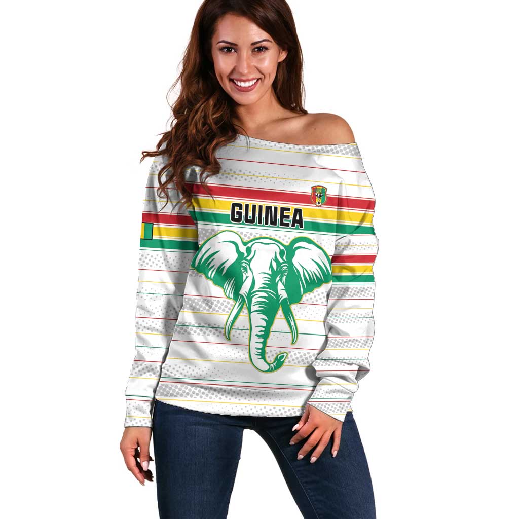 Custom Guinea Football Off Shoulder Sweater Go Champions