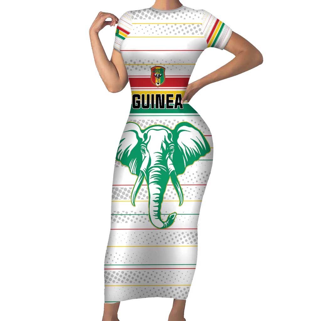 Custom Guinea Football Short Sleeve Bodycon Dress Go Champions