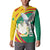 Guinea-Conakry Button Sweatshirt Coat Of Arms With Pigeon