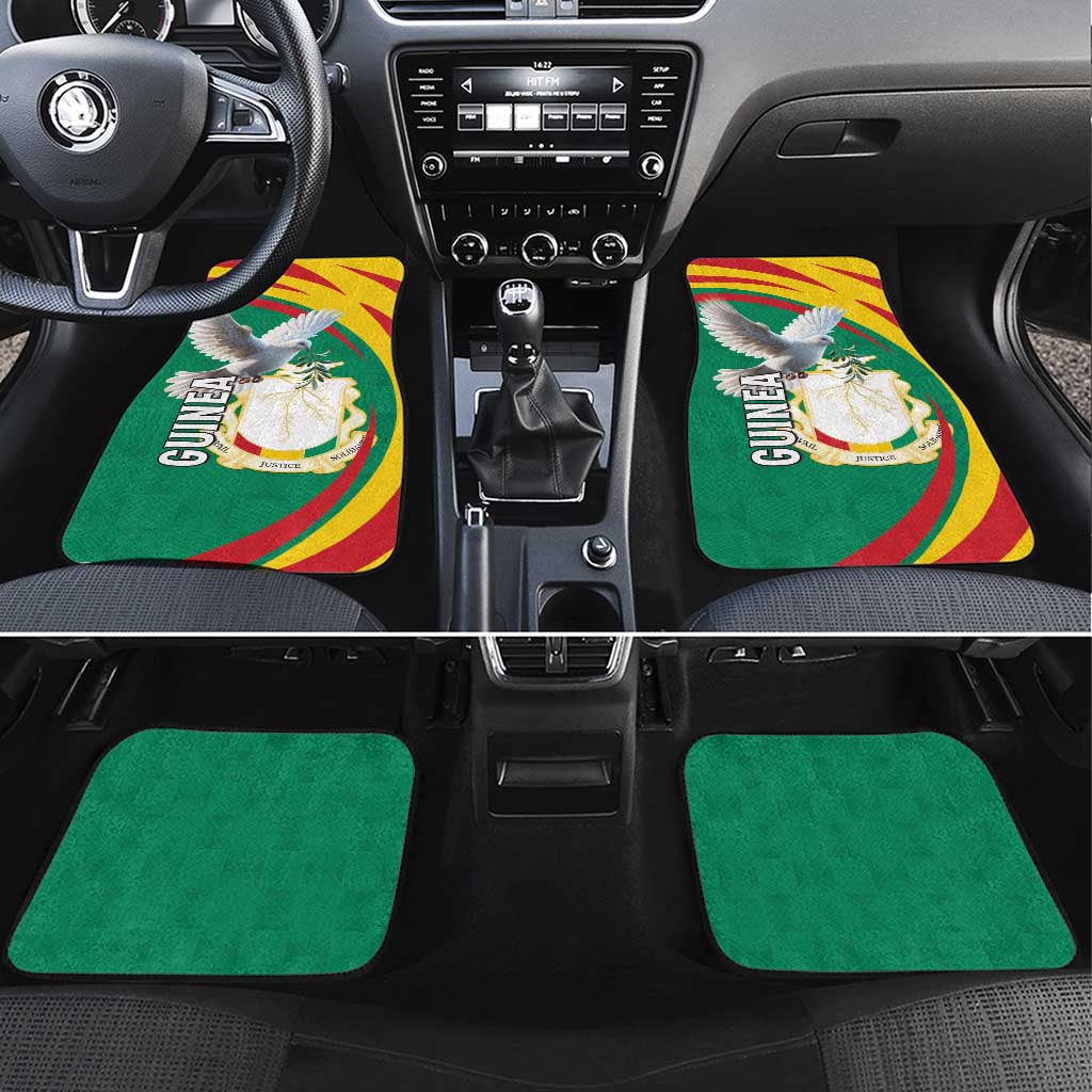 Guinea-Conakry Car Mats Coat Of Arms With Pigeon