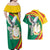 Guinea-Conakry Couples Matching Off Shoulder Maxi Dress and Hawaiian Shirt Coat Of Arms With Pigeon