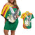 Guinea-Conakry Couples Matching Off Shoulder Short Dress and Hawaiian Shirt Coat Of Arms With Pigeon