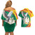 Guinea-Conakry Couples Matching Off Shoulder Short Dress and Hawaiian Shirt Coat Of Arms With Pigeon