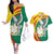 Guinea-Conakry Couples Matching Off The Shoulder Long Sleeve Dress and Hawaiian Shirt Coat Of Arms With Pigeon