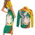 Guinea-Conakry Couples Matching Short Sleeve Bodycon Dress and Long Sleeve Button Shirt Coat Of Arms With Pigeon