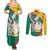 Guinea-Conakry Couples Matching Summer Maxi Dress and Long Sleeve Button Shirt Coat Of Arms With Pigeon