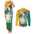 Guinea-Conakry Couples Matching Tank Maxi Dress and Long Sleeve Button Shirt Coat Of Arms With Pigeon