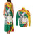 Guinea-Conakry Couples Matching Tank Maxi Dress and Long Sleeve Button Shirt Coat Of Arms With Pigeon