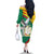 Guinea-Conakry Family Matching Off The Shoulder Long Sleeve Dress and Hawaiian Shirt Coat Of Arms With Pigeon