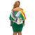 Guinea-Conakry Family Matching Off Shoulder Short Dress and Hawaiian Shirt Coat Of Arms With Pigeon