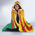 Guinea-Conakry Hooded Blanket Coat Of Arms With Pigeon