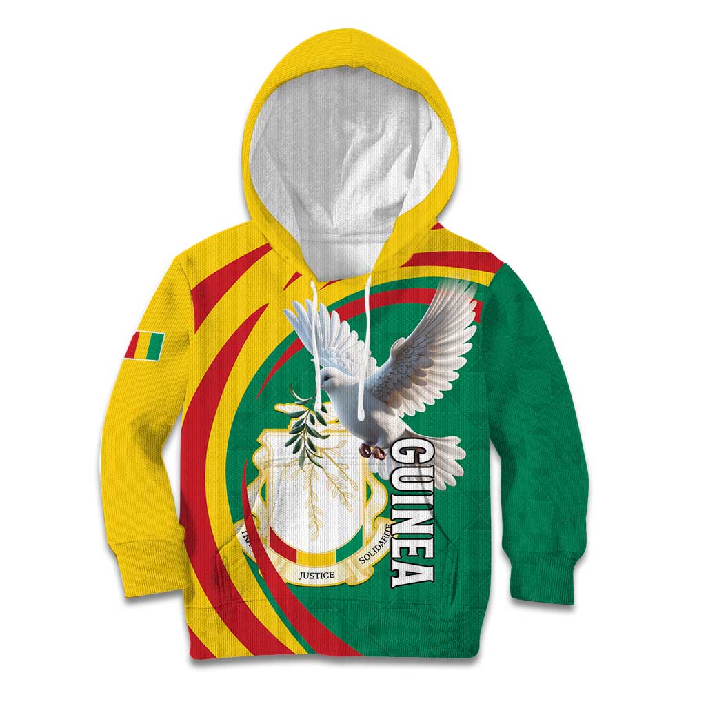 Guinea-Conakry Kid Hoodie Coat Of Arms With Pigeon