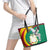 Guinea-Conakry Leather Tote Bag Coat Of Arms With Pigeon