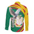 Guinea-Conakry Long Sleeve Button Shirt Coat Of Arms With Pigeon