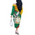 Guinea-Conakry Off The Shoulder Long Sleeve Dress Coat Of Arms With Pigeon