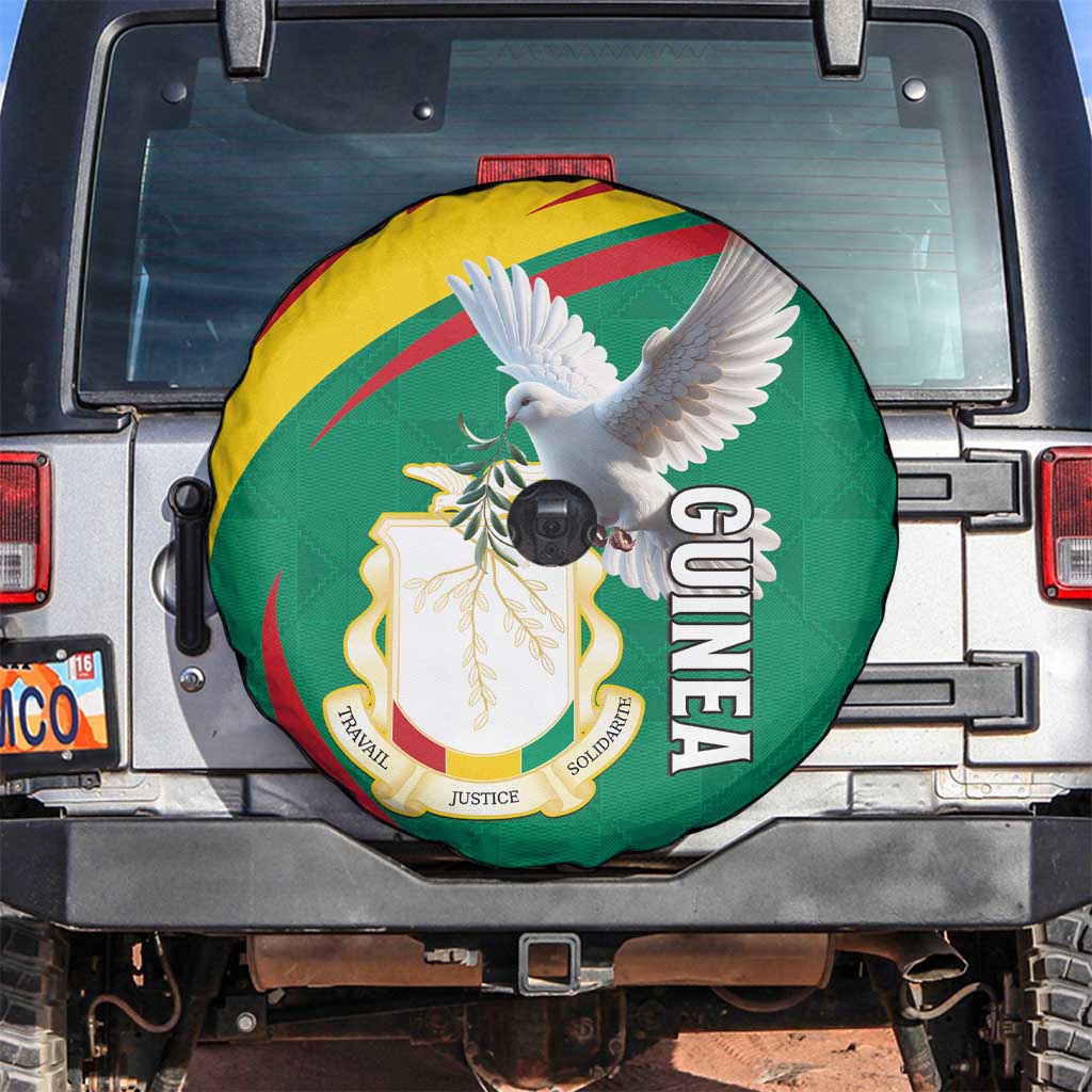 Guinea-Conakry Spare Tire Cover Coat Of Arms With Pigeon