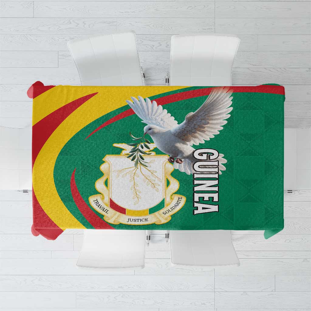 Guinea-Conakry Tablecloth Coat Of Arms With Pigeon