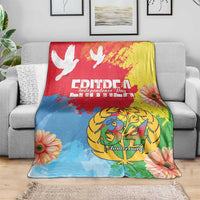 Personalised Eritrea Independence Day Blanket Grunge Style