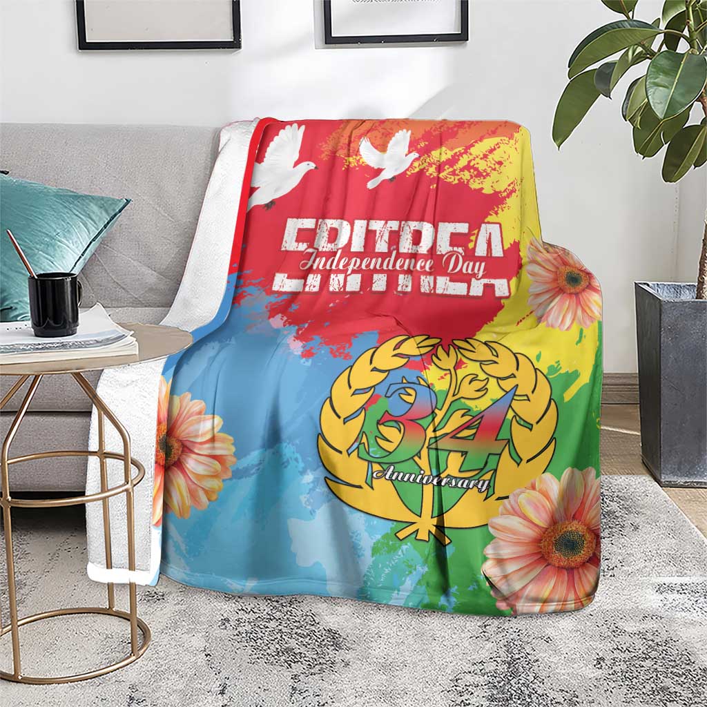 Personalised Eritrea Independence Day Blanket Grunge Style