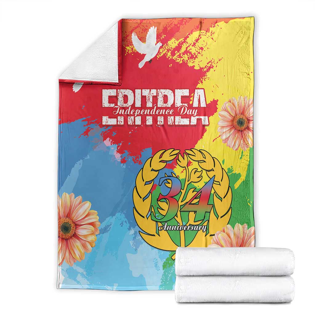 Personalised Eritrea Independence Day Blanket Grunge Style