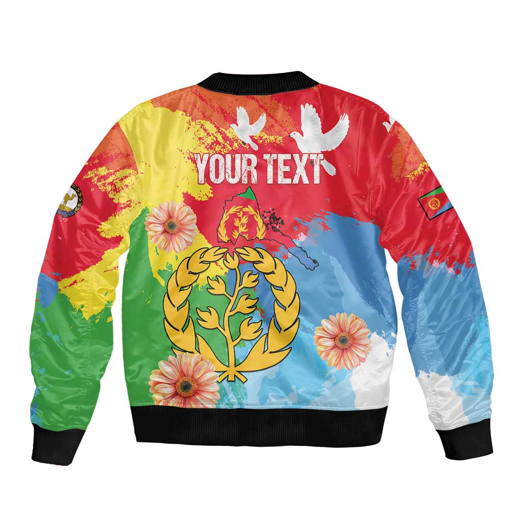 Personalised Eritrea Independence Day Bomber Jacket Grunge Style