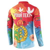 Personalised Eritrea Independence Day Button Sweatshirt Grunge Style