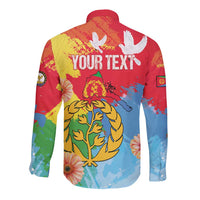Personalised Eritrea Independence Day Long Sleeve Button Shirt Grunge Style