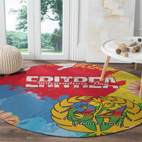 Personalised Eritrea Independence Day Round Carpet Grunge Style