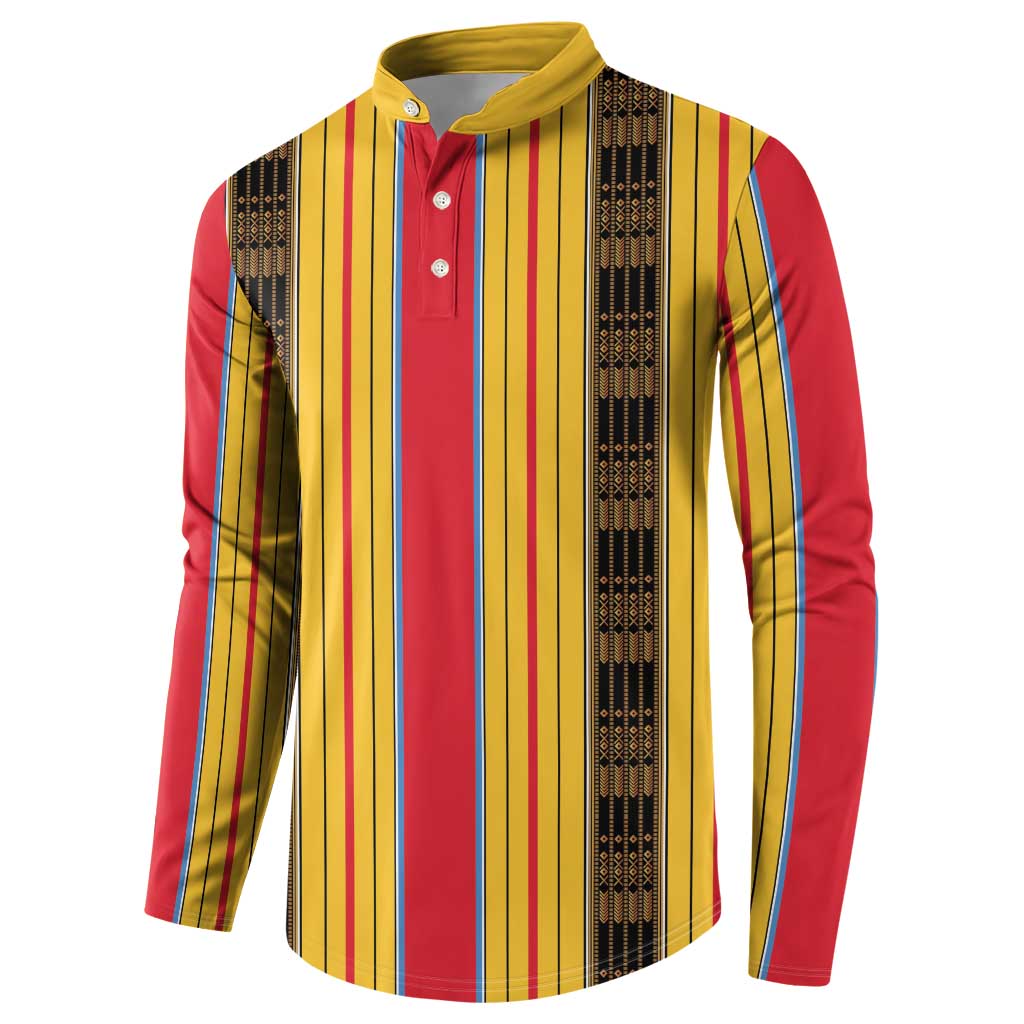 Eritrea Traditional Saho Button Sweatshirt Mix Tilet Pattern
