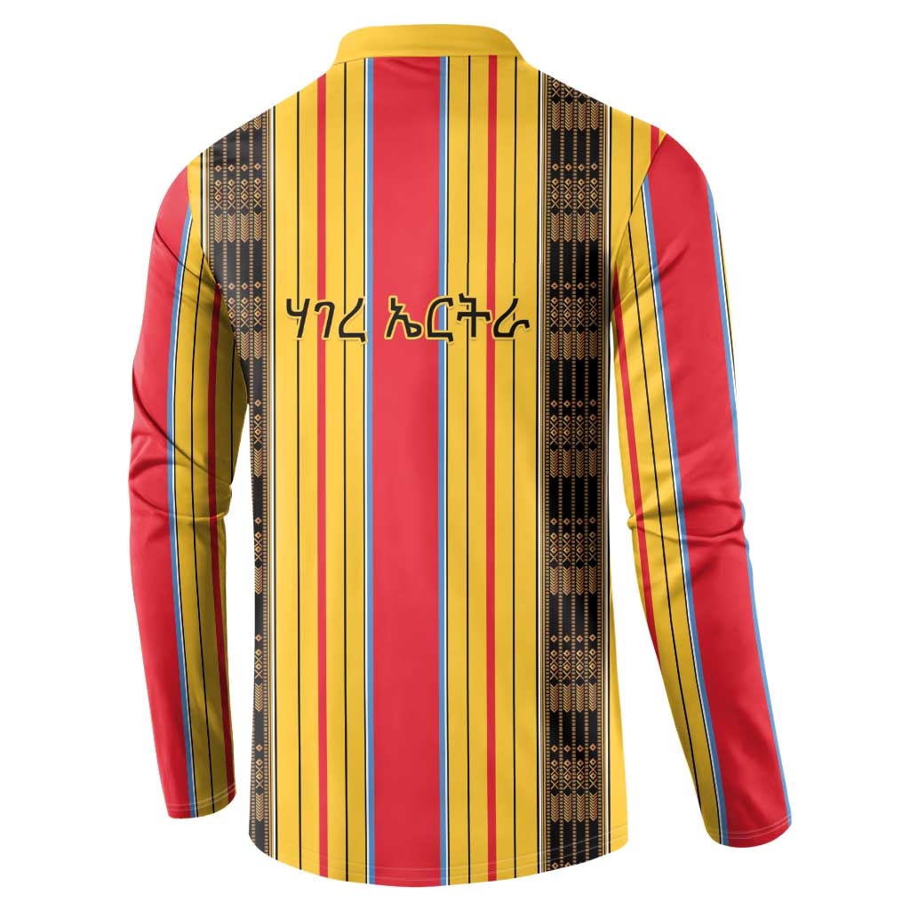 Eritrea Traditional Saho Button Sweatshirt Mix Tilet Pattern