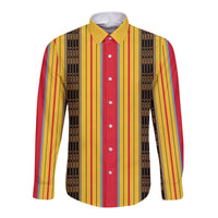 Eritrea Traditional Saho Long Sleeve Button Shirt Mix Tilet Pattern