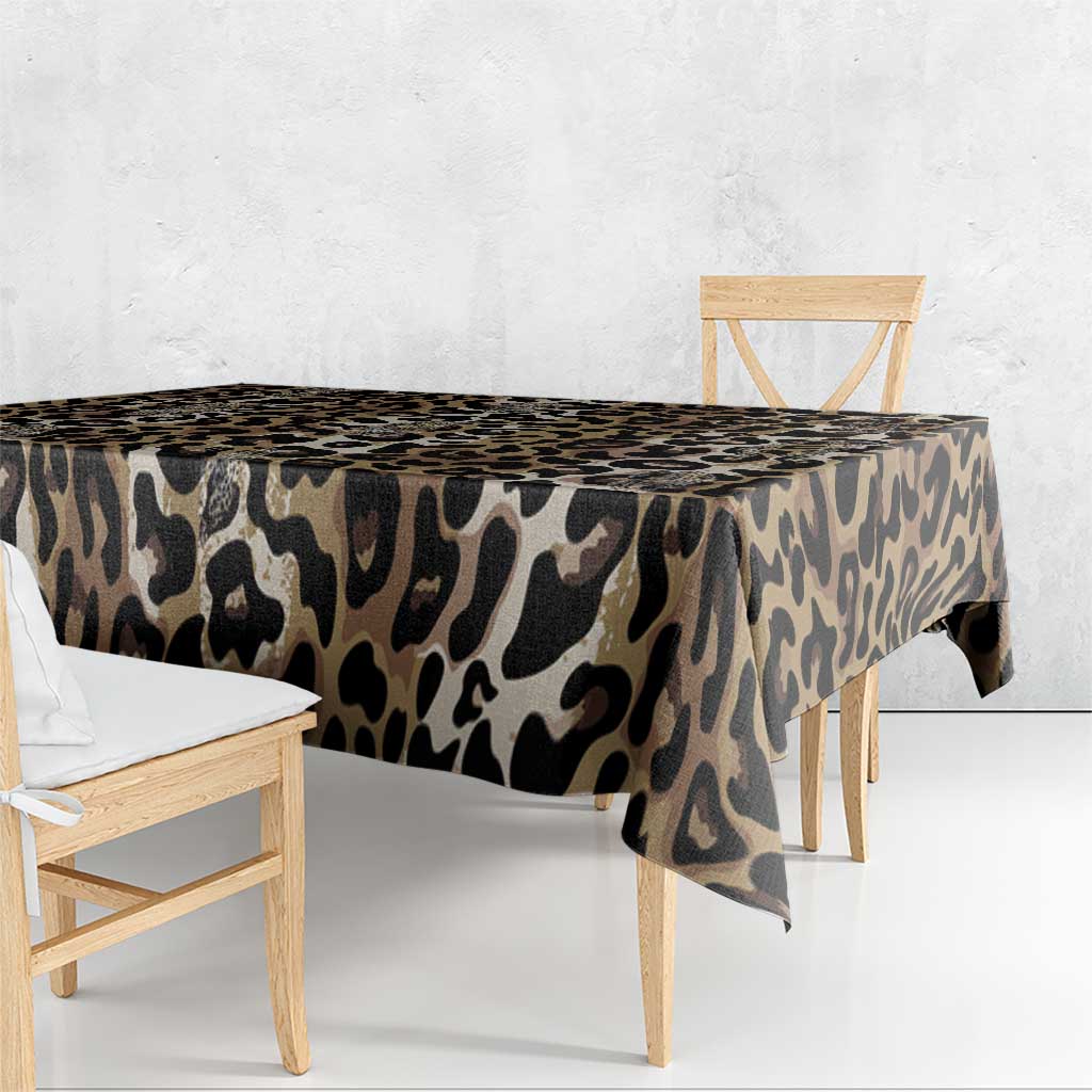 African Leopard Skin Pattern Tablecloth
