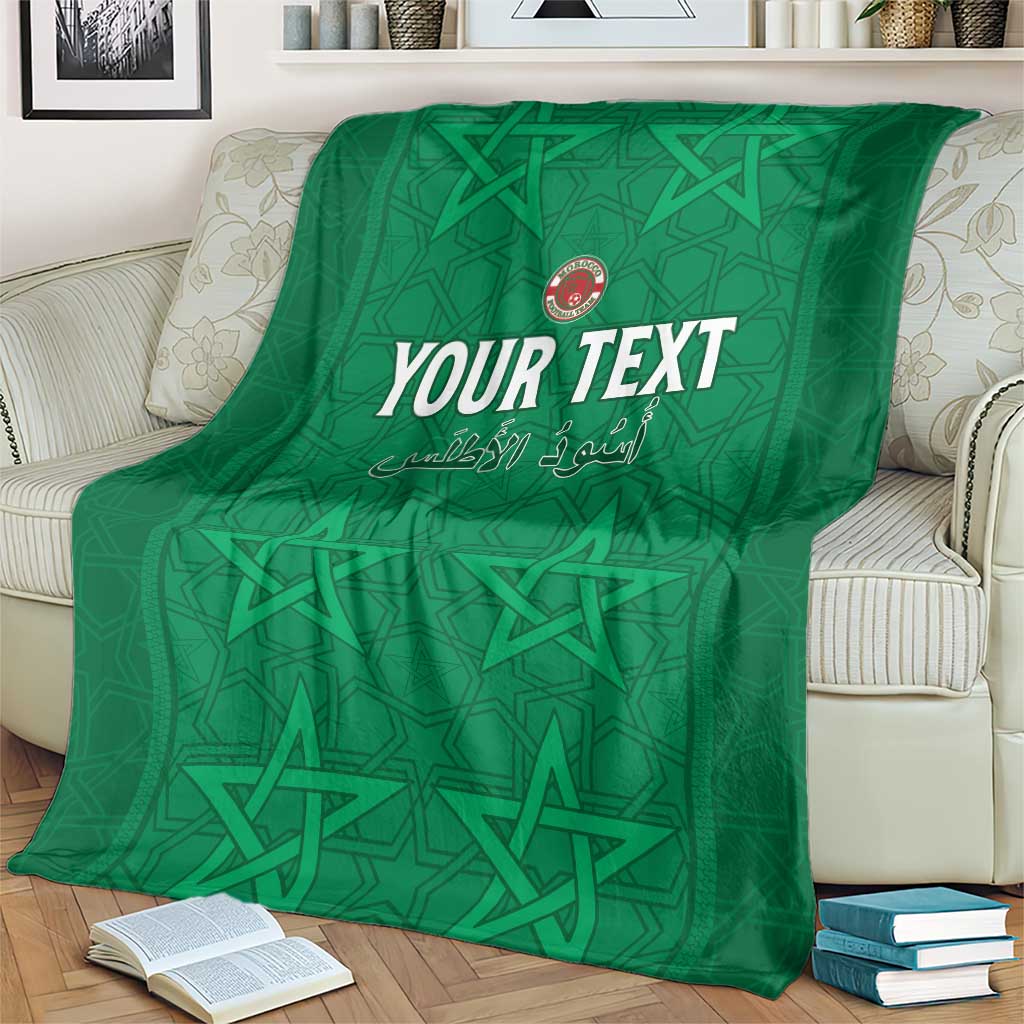 Custom Morocco Football Blanket Sir Sir Sir