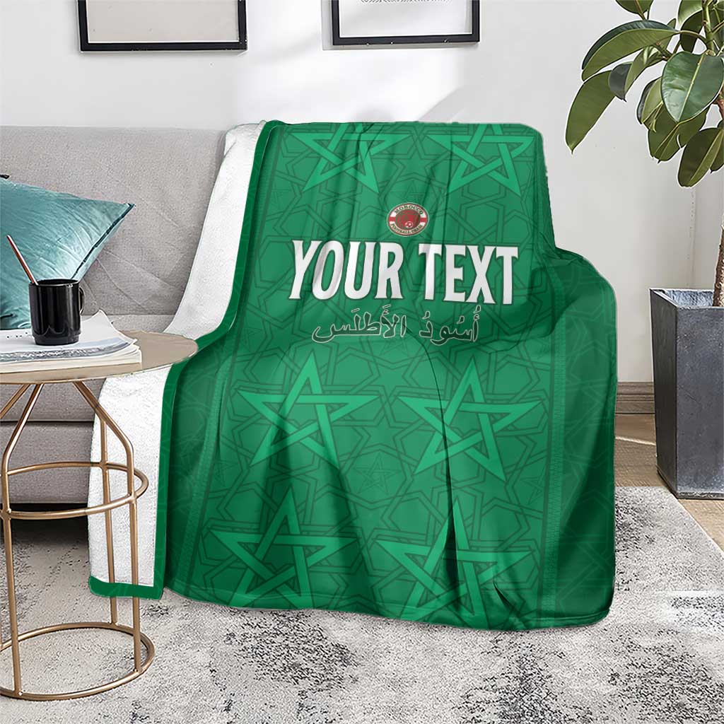 Custom Morocco Football Blanket Sir Sir Sir