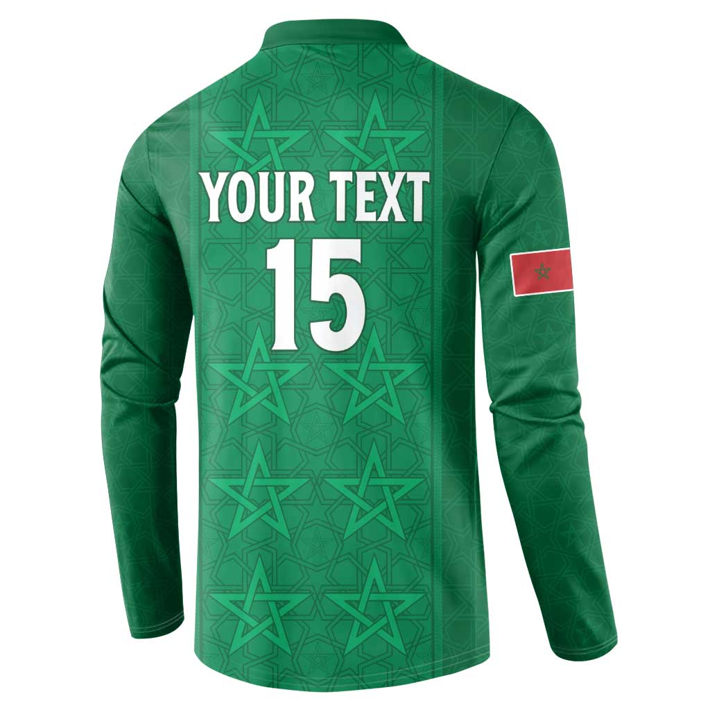 Custom Morocco Football Button Sweatshirt Sir Sir Sir