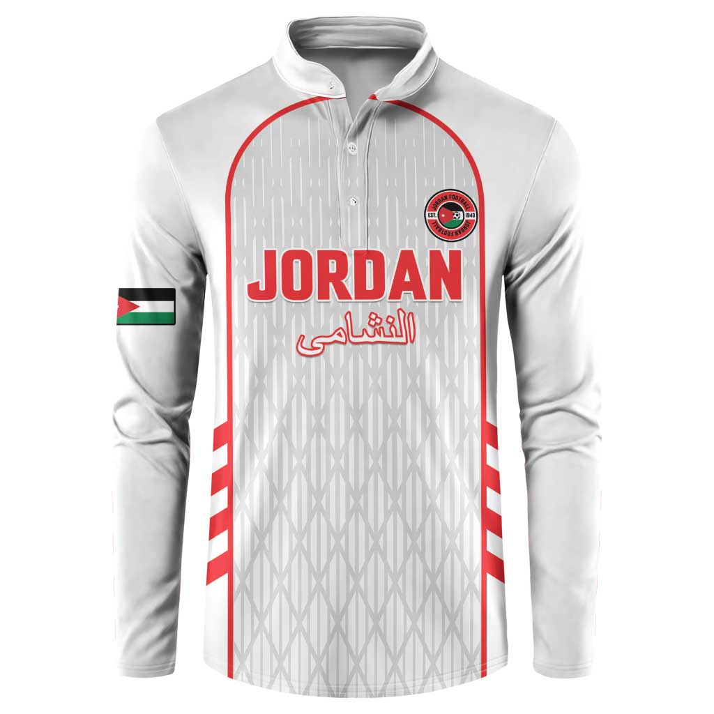 Custom Jordan Football 2026 Button Sweatshirt Desert Falcons Rising - White