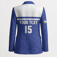 Custom Uzbekistan Football 2026 Blazer White Wolves Rising