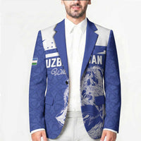 Custom Uzbekistan Football 2026 Blazer White Wolves Rising