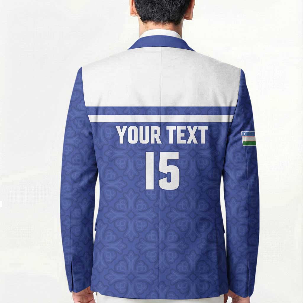 Custom Uzbekistan Football 2026 Blazer White Wolves Rising