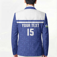 Custom Uzbekistan Football 2026 Blazer White Wolves Rising