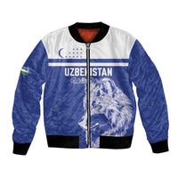 Custom Uzbekistan Football 2026 Bomber Jacket White Wolves Rising