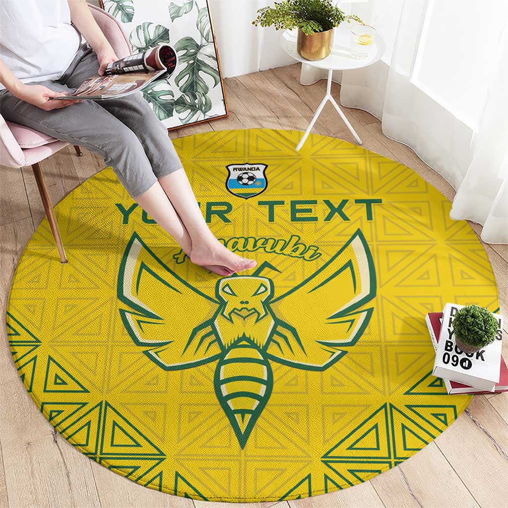 Custom Rwanda Football Round Carpet Amavubi Oyeee!