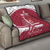 Custom Latvia Hockey Quilt Latvija Latvija
