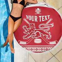 Custom Denmark Hockey Beach Blanket Come On Danish Lions